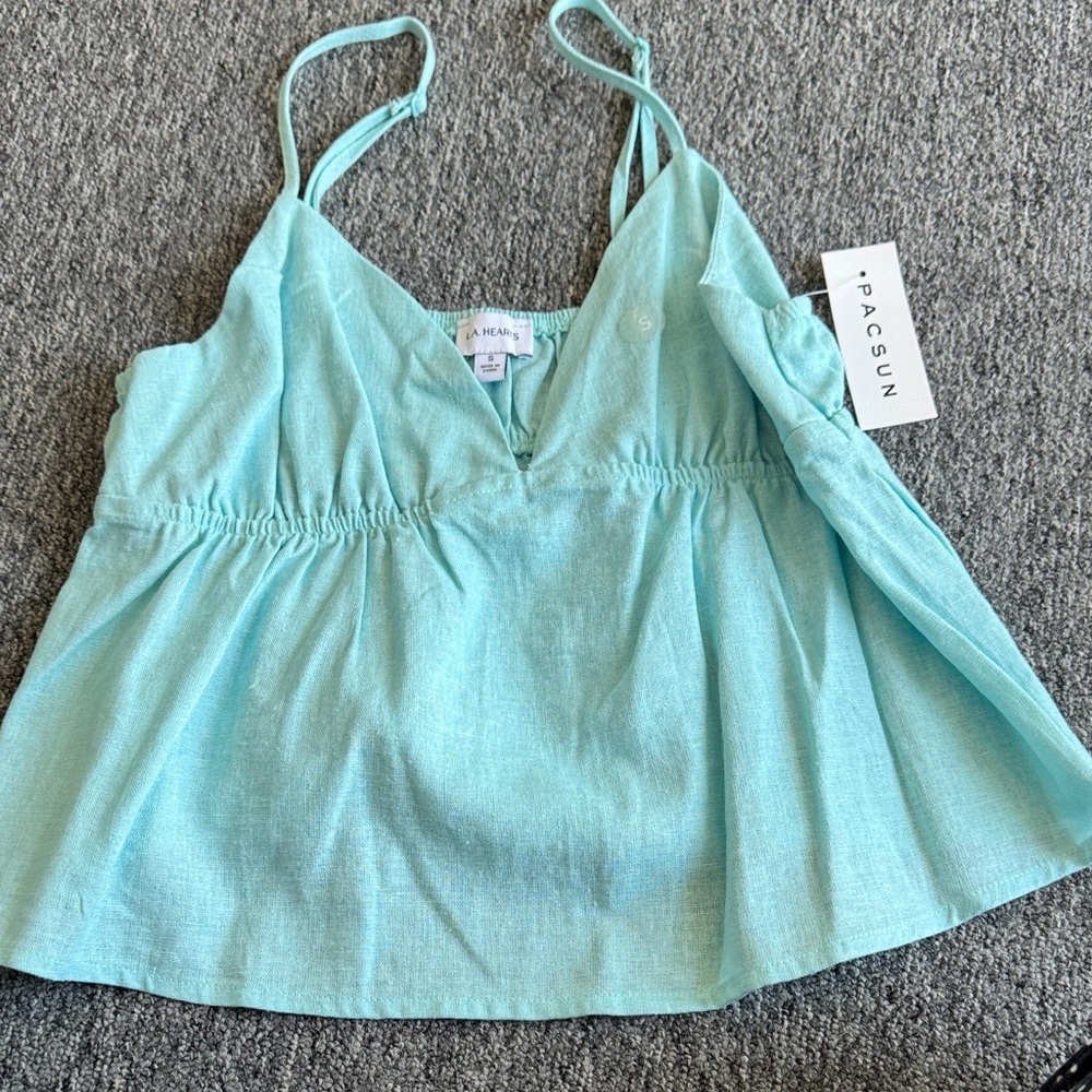 PAC Sun La Hearts Aqua Camisole Top